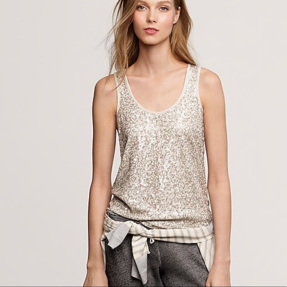 J. Crew Tops - J. Crew Light Green Sequin Tank